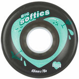 Ruedas cuádruples Chaya Big Softie Clear Black de 65 mm