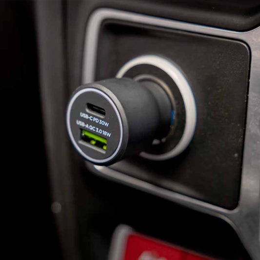 Quad Lock Dual USB 12V Car Charger - Inlinex - alternate view