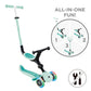 Globber GO UP Active Lights Kids Scooter With Seat - Inlinex