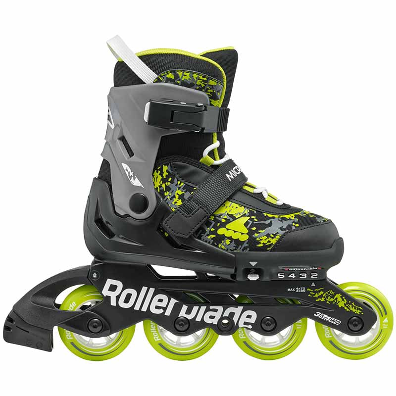 Rollerblade Microblade SL Black Lime Kids Skates - Inlinex