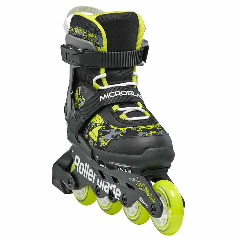 Rollerblade Microblade SL Black Lime Kids Skates - Inlinex