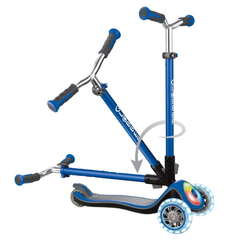 Globber Elite Prime Lights Foldable Kids Scooter - Inlinex