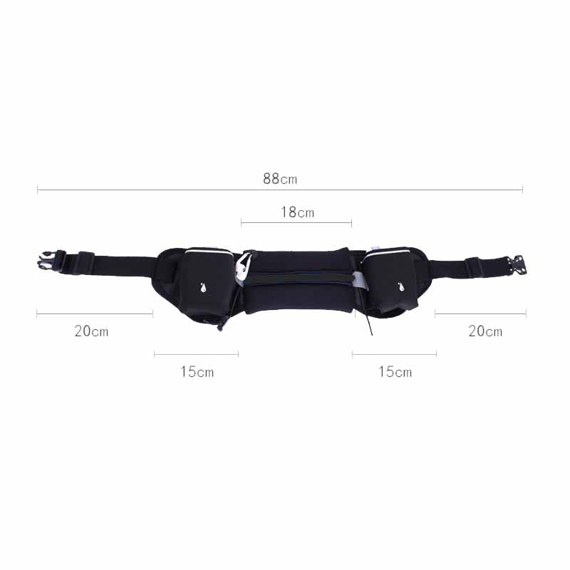 Black Skating Hydrate Waist Bag - Inlinex
