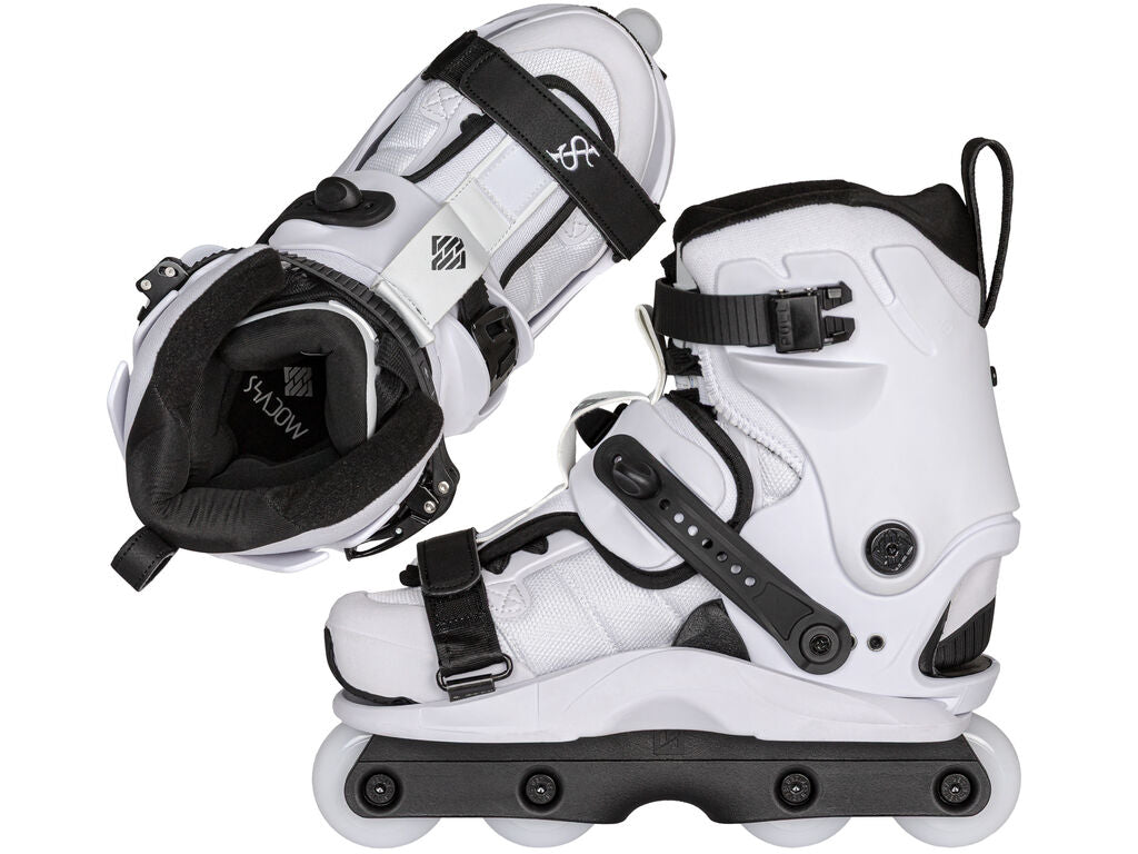 USD Shadow Team White Aggressive Skates - Inlinex