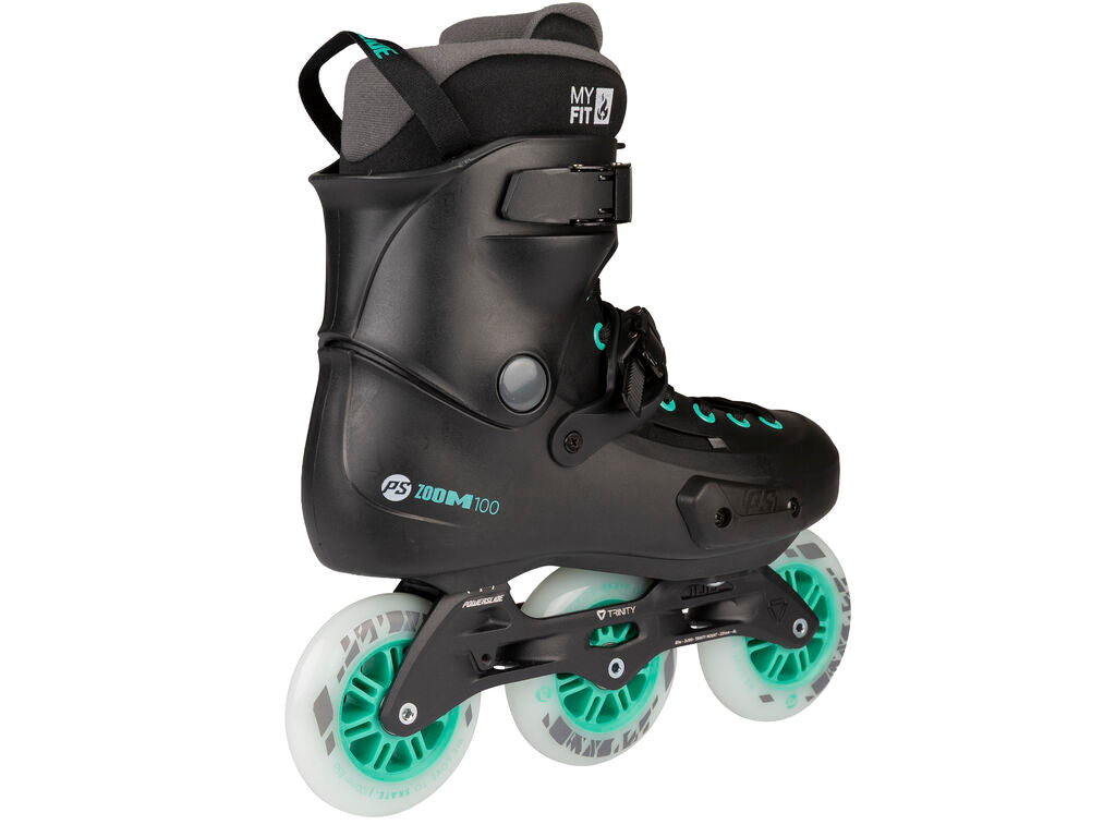 Powerslide Zoom Pro 100 Black Mint Skates - Inlinex