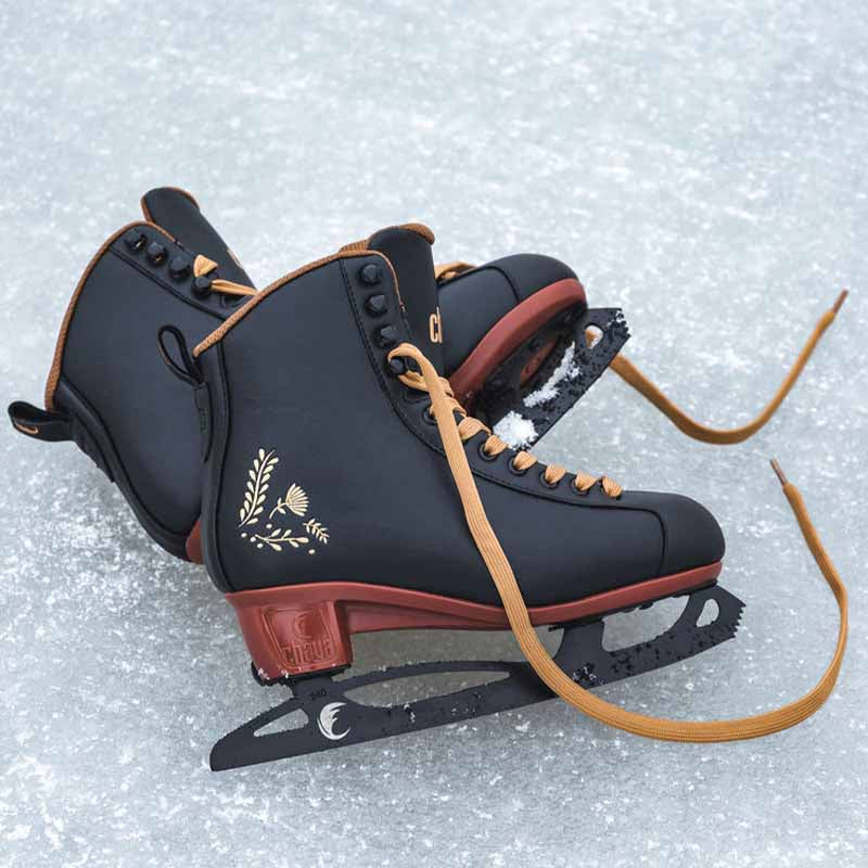 Chaya Merlot Black Ice Skates - Inlinex