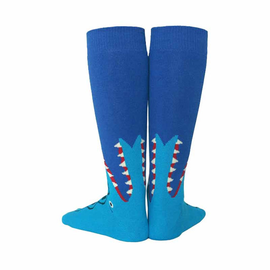 Kids Blue Teeth High Skating Socks - Inlinex - alternate view