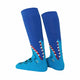 Calcetines altos de patinaje para niños con dientes azules