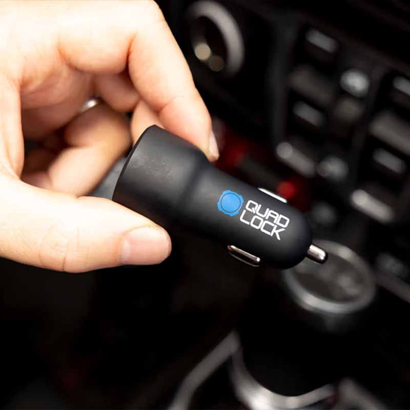 Quad Lock Dual USB 12V Car Charger - Inlinex