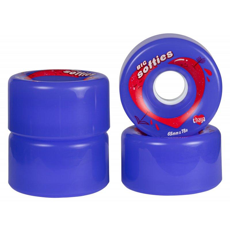 Chaya Big Softie Clear Purple 65mm Quad Wheels - Inlinex