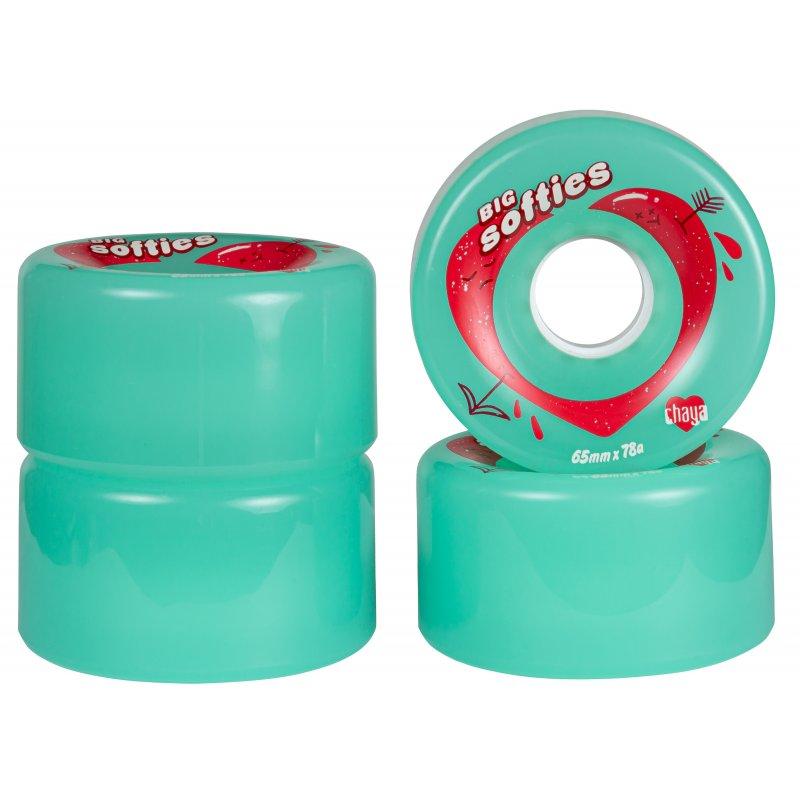 Chaya Big Softie Clear Teal 65mm Quad Wheels - Inlinex