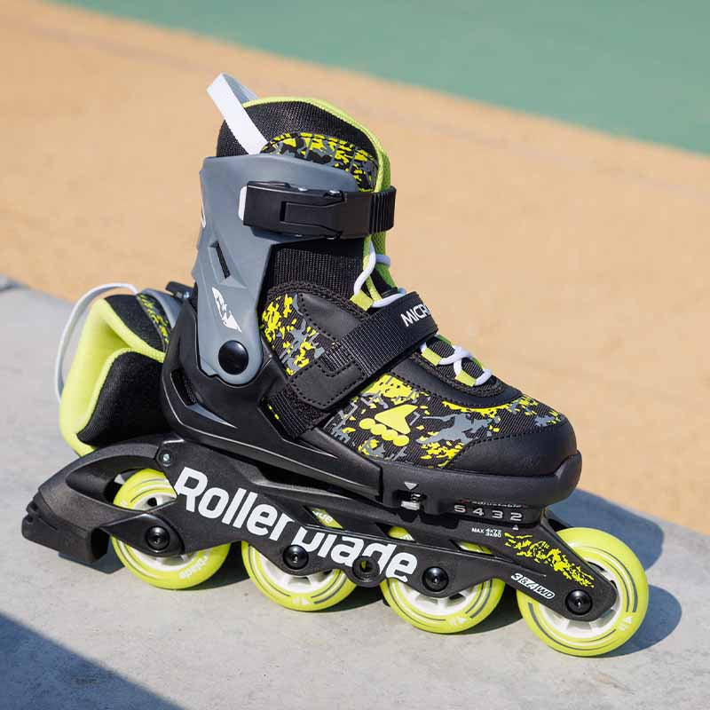 Rollerblade Microblade SL Black Lime Kids Skates - Inlinex
