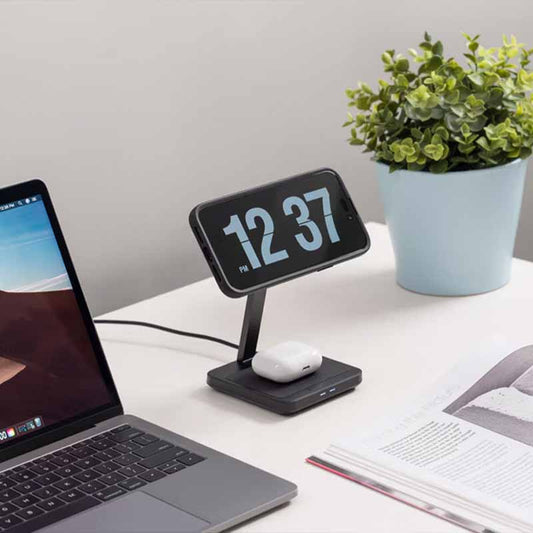 Quad Lock MAG Dual Desktop Wireless Charger - Inlinex - alternate view
