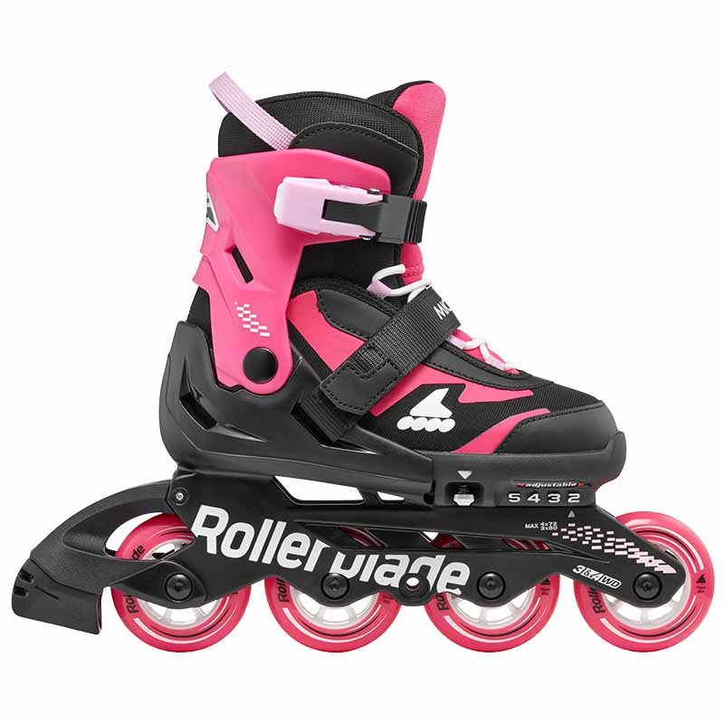 Rollerblade Microblade Black Pink Kids Skates - Inlinex