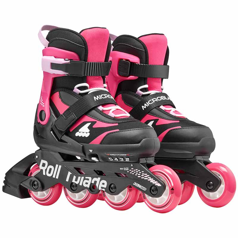 Rollerblade Microblade Black Pink Kids Skates - Inlinex