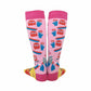 Kids Pink Fruit High Skating Socks - Inlinex