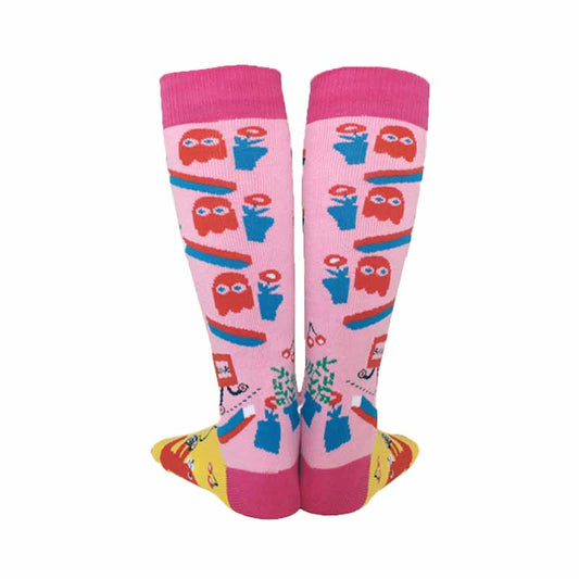 Kids Pink Fruit High Skating Socks - Inlinex - alternate view