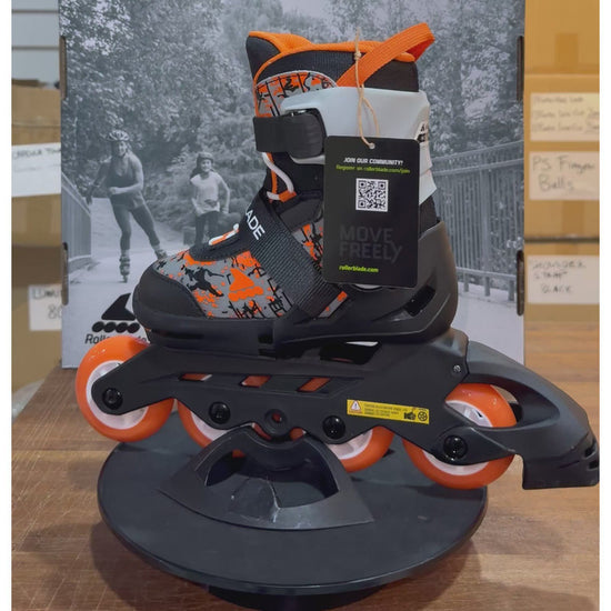 Sepatu Roda Anak Rollerblade Microblade SL Hitam Oranye