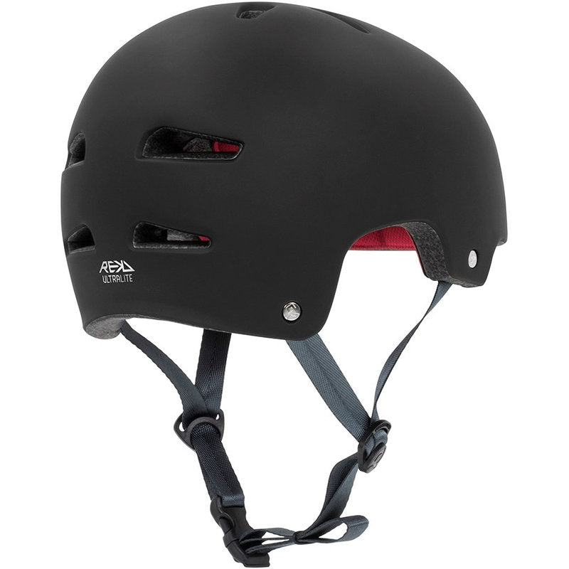 REKD Ultralite In-Mold Helmet black ultralite in mold helmet black back angle