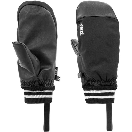 REKD Icon Under Cuff Snow Mitts black icon under cuff mitts black palm and back - alternate view