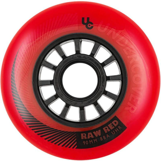 Undercover Raw 90mm Red Wheels - Inlinex