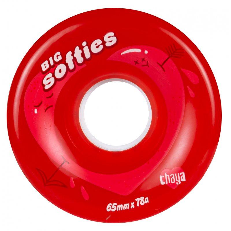 Chaya Big Softie Clear Red 65mm Quad Wheels - Inlinex
