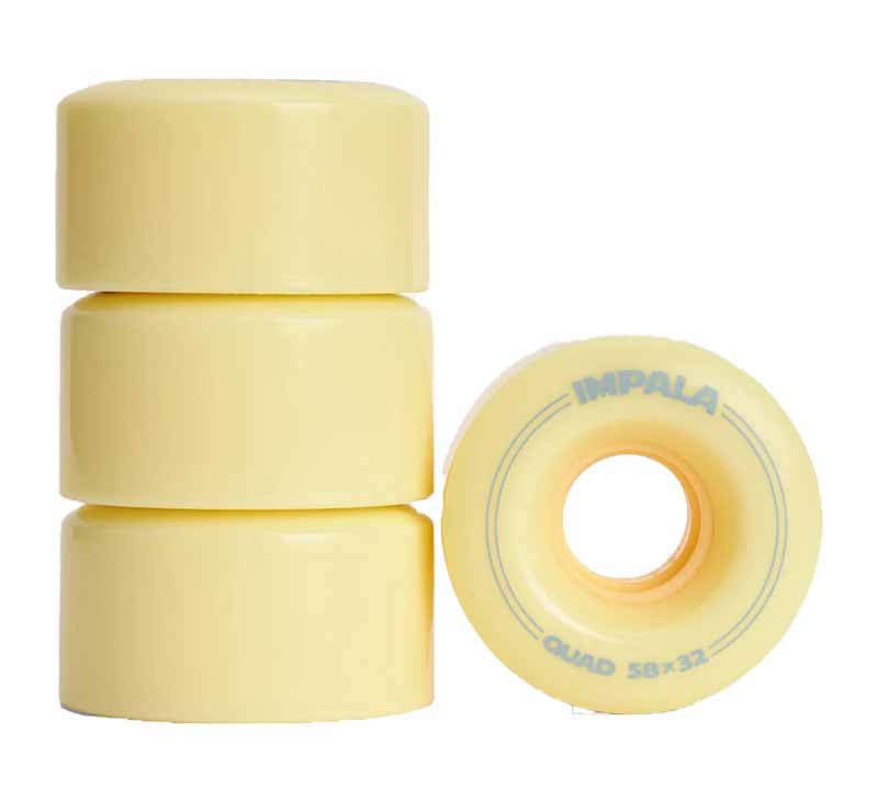 Impala 4 Pack Pastel Yellow Quad Wheels - Inlinex