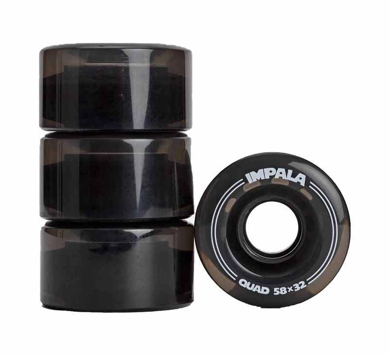 Impala 4 Pack Black Quad Wheels - Inlinex