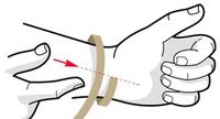 Flying Eagle Valiant wrist guard — measure circumference around the wrist